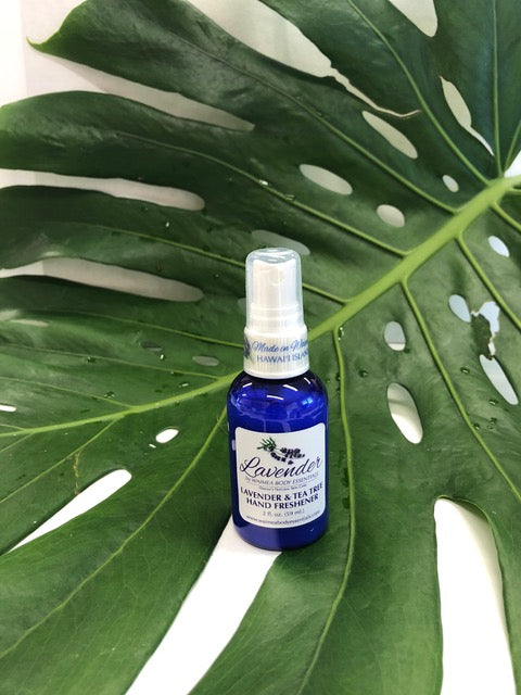 Lavender & Tea Tree Hand Freshening Spray 2 oz travel bottle