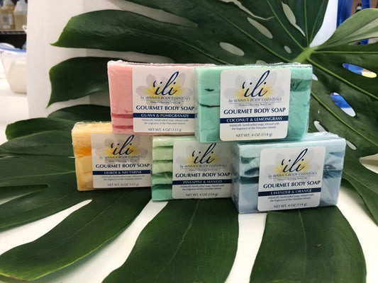 Gourmet tropical fruit-scented bar soap, 4 oz