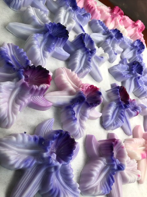Handcrafted orchid flower-shaped soap