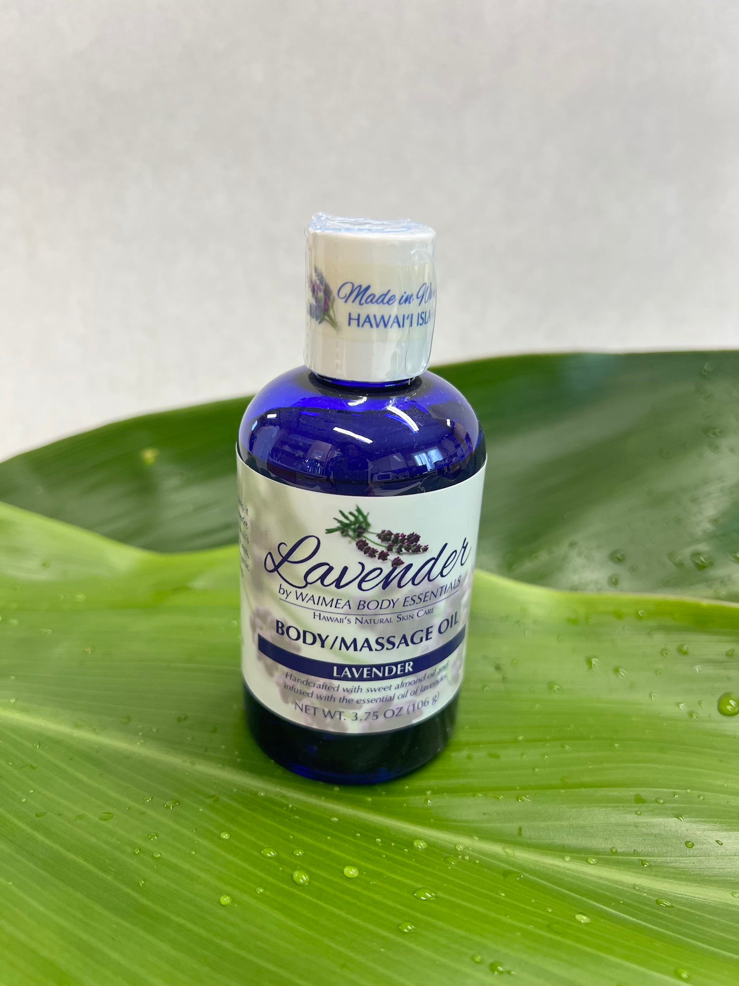 Lavender Body & Massage Oil 3.75 oz bottle with flip-top cap