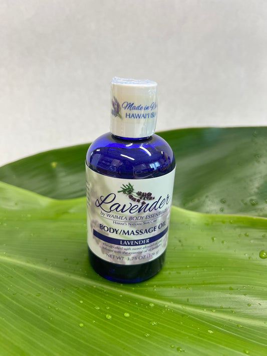 Lavender Body & Massage Oil 3.75 oz bottle with flip-top cap